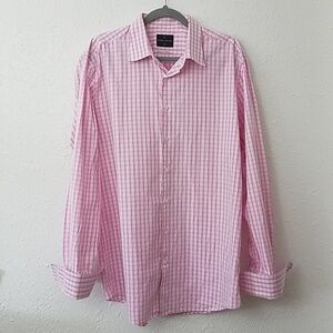 𝅺astor & Black Button front shirt pink checked XL?
